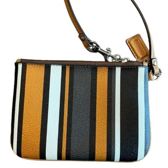 Coach Peyton Multi-Stripe Wristlet (F51619)- NWOT - Picture 2 of 4